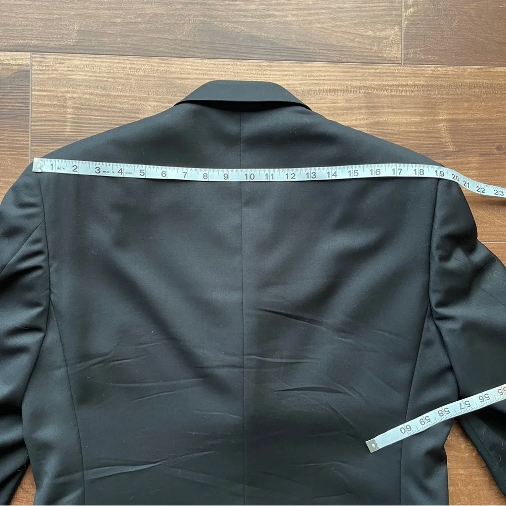 Chiavari Black wool Suit formal wedding business office tailoring made in italy